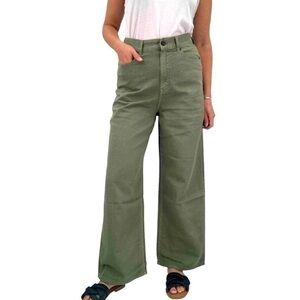 Free People x Sandrine Rose Green High Waisted Wide Leg Pants